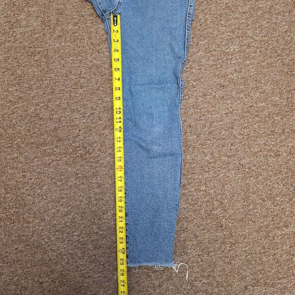 WOMENS PULL & BEAR SIZE EUR 34 USA 2 CRUVEY BLUE WASH MOM TAPERED DENIM JEANS - Picture 5 of 12